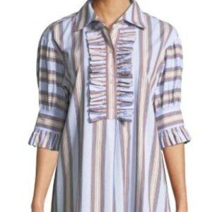 Tory Burch Ruffle Puff Sleeve Shirt - Size M